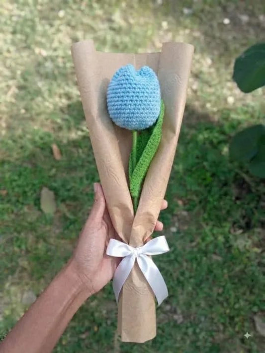 handmade crochet tulip